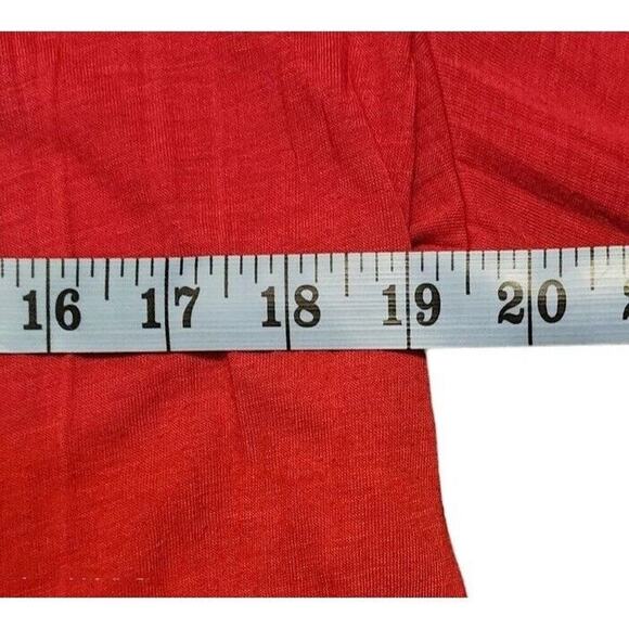 Chico's Women's Red White 3/4 Sleeve Layered Look Soft Knit Blouse Size 2 US L - Picture 6 of 9